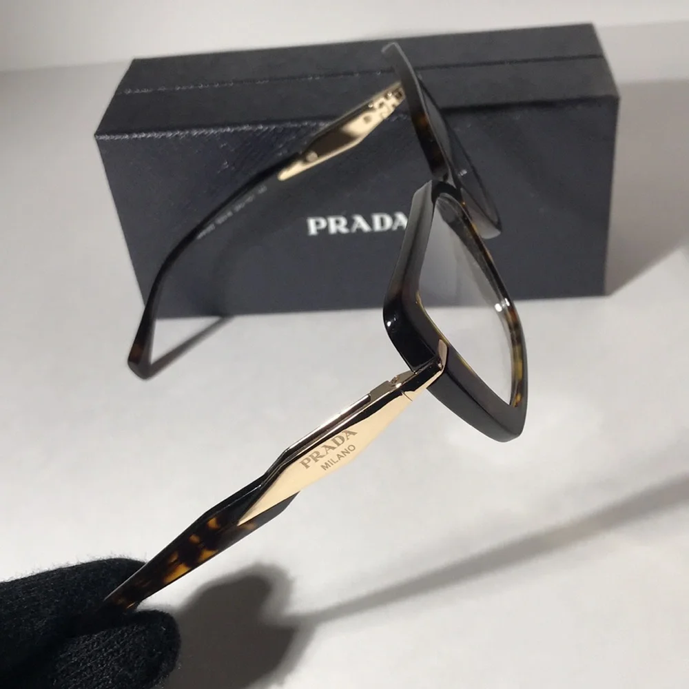 New Authentic Prada PR 03Z 2AU-1O1 🤎 Women's Brown Tortoiseshell Optical Glasses - Picture 12 of 14